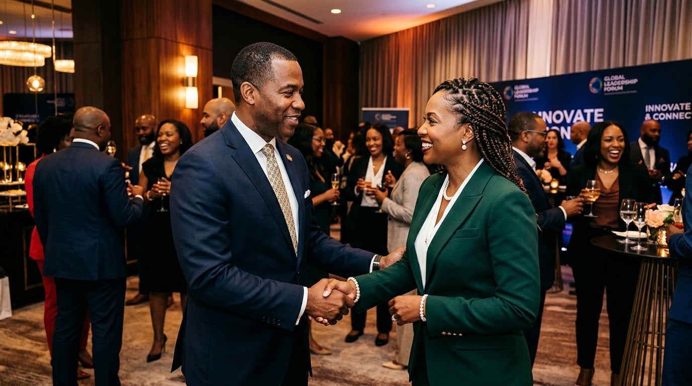 Business leaders connecting